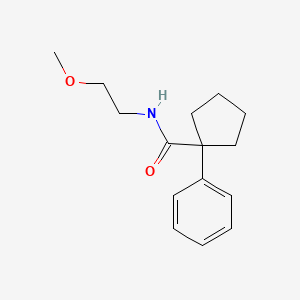 molecular formula C15H21NO2 B2889948 N-(2-methoxyethyl)-1-phenylcyclopentane-1-carboxamide CAS No. 1018222-06-4
