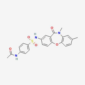 N-(4-{[(8,10-dimethyl-11-oxo-10,11-dihydrodibenzo[b,f][1,4]oxazepin-2-yl)amino]sulfonyl}phenyl)acetamide