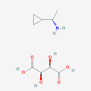 molecular formula C9H17NO6 B2889961 (S)-1-Cyclopropylethan-1-amine (2R,3R)-2,3-dihydroxysuccinate CAS No. 195604-40-1