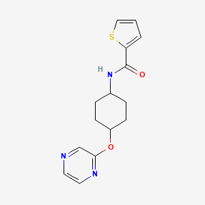 N-((1r,4r)-4-(pyrazin-2-yloxy)cyclohexyl)thiophene-2-carboxamide