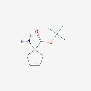 molecular formula C10H17NO2 B2889968 Tert-butyl 1-aminocyclopent-3-ene-1-carboxylate CAS No. 2248391-33-3