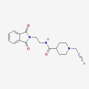 N-[2-(1,3-dioxo-2,3-dihydro-1H-isoindol-2-yl)ethyl]-1-(prop-2-yn-1-yl)piperidine-4-carboxamide
