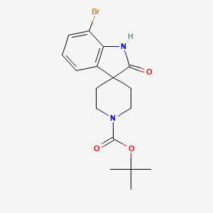 molecular formula C17H21BrN2O3 B2889975 叔丁基 7-溴-2-氧代螺[吲哚啉-3,4'-哌啶]-1'-甲酸酯 CAS No. 1779125-91-5