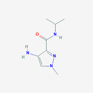 molecular formula C8H14N4O B2889985 4-氨基-1-甲基-N-(丙-2-基)-1H-吡唑-3-甲酰胺 CAS No. 1415147-85-1