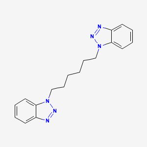 molecular formula C18H20N6 B2889992 1-[6-(1H-1,2,3-Benzotriazol-1-yl)hexyl]-1H-1,2,3-benzotriazole CAS No. 101742-45-4
