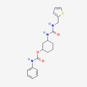 3-(3-(Thiophen-2-ylmethyl)ureido)cyclohexyl phenylcarbamate