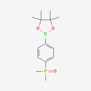 molecular formula C14H22BO3P B2889994 Dimethyl(4-(4,4,5,5-tetramethyl-1,3,2-dioxaborolan-2-yl)phenyl)phosphine oxide CAS No. 1394346-20-3