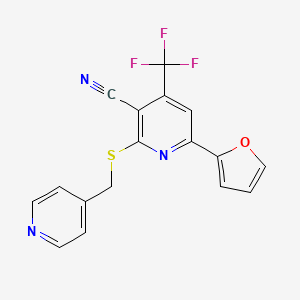 6-Furan-2-yl-2-(pyridin-4-ylmethylsulfanyl)-4-trifluoromethyl-nicotinonitrile