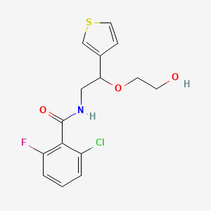 2-chloro-6-fluoro-N-(2-(2-hydroxyethoxy)-2-(thiophen-3-yl)ethyl)benzamide