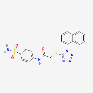 2-(1-naphthalen-1-yltetrazol-5-yl)sulfanyl-N-(4-sulfamoylphenyl)acetamide
