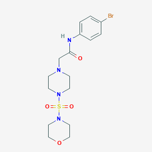 molecular formula C16H23BrN4O4S B289000 N-(4-bromophenyl)-2-[4-(4-morpholinylsulfonyl)-1-piperazinyl]acetamide 