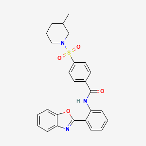 molecular formula C26H25N3O4S B2890016 N-(2-(benzo[d]oxazol-2-yl)phenyl)-4-((3-methylpiperidin-1-yl)sulfonyl)benzamide CAS No. 683770-44-7