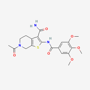 molecular formula C20H23N3O6S B2890019 6-Acetyl-2-(3,4,5-trimethoxybenzamido)-4,5,6,7-tetrahydrothieno[2,3-c]pyridine-3-carboxamide CAS No. 864927-58-2