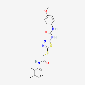 molecular formula C20H21N5O3S2 B2890023 N-(2,3-dimethylphenyl)-2-((5-(3-(4-methoxyphenyl)ureido)-1,3,4-thiadiazol-2-yl)thio)acetamide CAS No. 946320-83-8