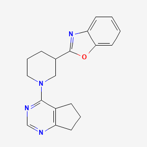 2-[1-(6,7-Dihydro-5H-cyclopenta[d]pyrimidin-4-yl)piperidin-3-yl]-1,3-benzoxazole