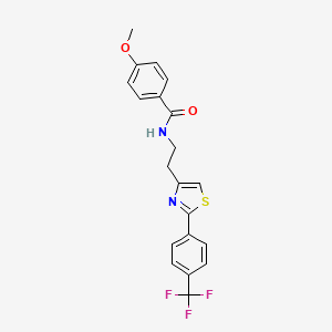4-methoxy-N-(2-{2-[4-(trifluoromethyl)phenyl]-1,3-thiazol-4-yl}ethyl)benzamide