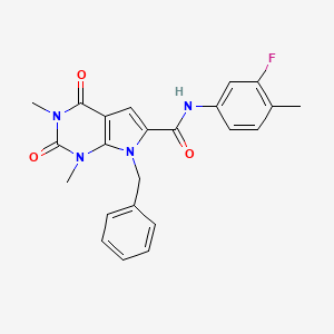 7-benzyl-N-(3-fluoro-4-methylphenyl)-1,3-dimethyl-2,4-dioxo-2,3,4,7-tetrahydro-1H-pyrrolo[2,3-d]pyrimidine-6-carboxamide
