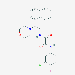 N1-(3-chloro-4-fluorophenyl)-N2-(2-morpholino-2-(naphthalen-1-yl)ethyl)oxalamide
