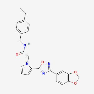 2-{2-[3-(1,3-benzodioxol-5-yl)-1,2,4-oxadiazol-5-yl]-1H-pyrrol-1-yl}-N-(4-ethylbenzyl)acetamide