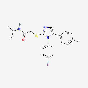 2-((1-(4-fluorophenyl)-5-(p-tolyl)-1H-imidazol-2-yl)thio)-N-isopropylacetamide