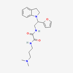 N1-(3-(dimethylamino)propyl)-N2-(2-(furan-2-yl)-2-(indolin-1-yl)ethyl)oxalamide