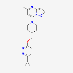 7-[4-[(6-Cyclopropylpyridazin-3-yl)oxymethyl]piperidin-1-yl]-2,5-dimethylpyrazolo[1,5-a]pyrimidine