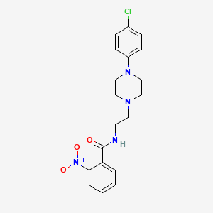 molecular formula C19H21ClN4O3 B2890057 N-(2-(4-(4-chlorophenyl)piperazin-1-yl)ethyl)-2-nitrobenzamide CAS No. 1049371-74-5