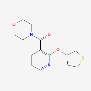molecular formula C14H18N2O3S B2890060 吗啉代(2-((四氢噻吩-3-基)氧基)吡啶-3-基)甲酮 CAS No. 2034390-23-1