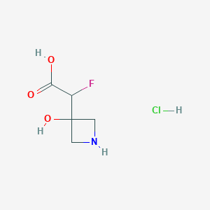 2-Fluoro-2-(3-hydroxyazetidin-3-yl)acetic acid;hydrochloride