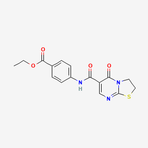 ethyl 4-(5-oxo-3,5-dihydro-2H-thiazolo[3,2-a]pyrimidine-6-carboxamido)benzoate