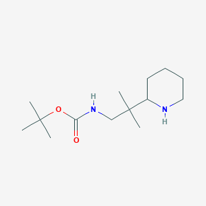 molecular formula C14H28N2O2 B2890076 Tert-butyl N-(2-methyl-2-piperidin-2-ylpropyl)carbamate CAS No. 2353250-16-3