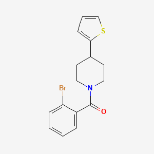 molecular formula C16H16BrNOS B2890080 (2-Bromophenyl)(4-(thiophen-2-yl)piperidin-1-yl)methanone CAS No. 1396850-94-4