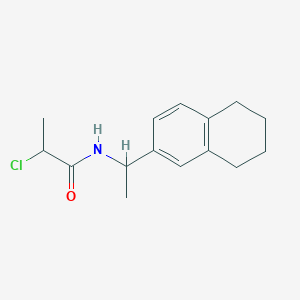 molecular formula C15H20ClNO B2890082 2-chloro-N-[1-(5,6,7,8-tetrahydronaphthalen-2-yl)ethyl]propanamide CAS No. 1153022-44-6