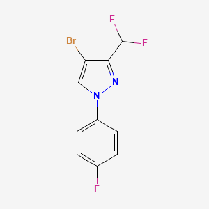 molecular formula C10H6BrF3N2 B2890085 4-Bromo-3-(difluoromethyl)-1-(4-fluorophenyl)pyrazole CAS No. 2248320-41-2