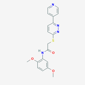 N-(2,5-dimethoxyphenyl)-2-(6-pyridin-4-ylpyridazin-3-yl)sulfanylacetamide