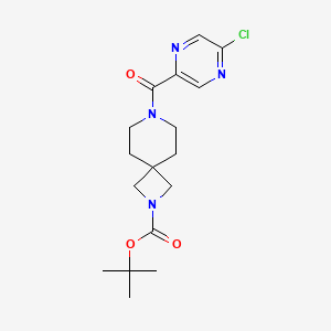 molecular formula C17H23ClN4O3 B2890096 Tert-butyl 7-(5-chloropyrazine-2-carbonyl)-2,7-diazaspiro[3.5]nonane-2-carboxylate CAS No. 2377032-90-9