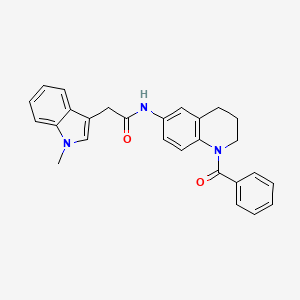 N-(1-benzoyl-1,2,3,4-tetrahydroquinolin-6-yl)-2-(1-methyl-1H-indol-3-yl)acetamide