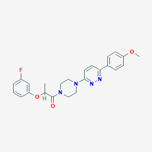 molecular formula C24H25FN4O3 B2890099 2-(3-Fluorophenoxy)-1-(4-(6-(4-methoxyphenyl)pyridazin-3-yl)piperazin-1-yl)propan-1-one CAS No. 1049337-44-1