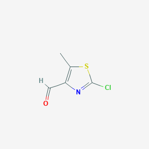 molecular formula C5H4ClNOS B2890101 2-Chloro-5-methylthiazole-4-carbaldehyde CAS No. 1379296-36-2