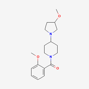 molecular formula C18H26N2O3 B2890109 (2-甲氧基苯基)(4-(3-甲氧基吡咯烷-1-基)哌啶-1-基)甲酮 CAS No. 2309556-50-9