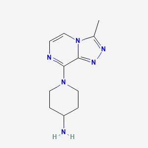 molecular formula C11H16N6 B2890111 1-(3-甲基-[1,2,4]三唑并[4,3-a]嘧啶-8-基)哌啶-4-胺 CAS No. 1492244-81-1