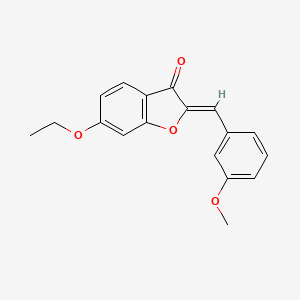 molecular formula C18H16O4 B2890121 (Z)-6-乙氧基-2-(3-甲氧基苄叉)苯并呋喃-3(2H)-酮 CAS No. 858759-05-4