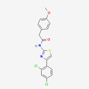 molecular formula C18H14Cl2N2O2S B2890123 N-(4-(2,4-dichlorophenyl)thiazol-2-yl)-2-(4-methoxyphenyl)acetamide CAS No. 549541-03-9