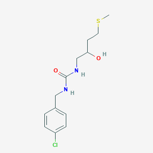molecular formula C13H19ClN2O2S B2890124 1-[(4-Chlorophenyl)methyl]-3-(2-hydroxy-4-methylsulfanylbutyl)urea CAS No. 2309571-61-5
