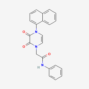 molecular formula C22H17N3O3 B2890126 2-(4-naphthalen-1-yl-2,3-dioxopyrazin-1-yl)-N-phenylacetamide CAS No. 898464-04-5