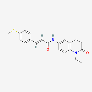 (E)-N-(1-ethyl-2-oxo-1,2,3,4-tetrahydroquinolin-6-yl)-3-(4-(methylthio)phenyl)acrylamide