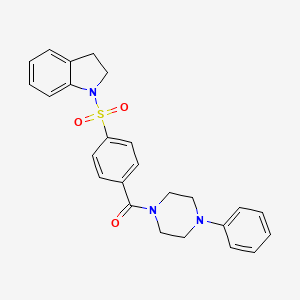 (4-(Indolin-1-ylsulfonyl)phenyl)(4-phenylpiperazin-1-yl)methanone