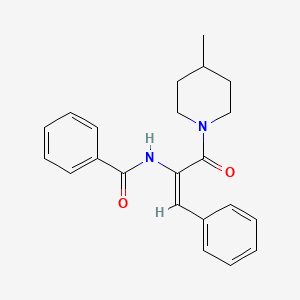 molecular formula C22H24N2O2 B2890138 N-[1-(4-甲基哌啶-1-羰基)-2-苯基-乙烯基]-苯甲酰胺 CAS No. 297145-92-7