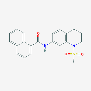 molecular formula C21H20N2O3S B2890150 N-(1-methylsulfonyl-3,4-dihydro-2H-quinolin-7-yl)naphthalene-1-carboxamide CAS No. 941950-32-9