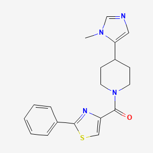 [4-(3-Methylimidazol-4-yl)piperidin-1-yl]-(2-phenyl-1,3-thiazol-4-yl)methanone